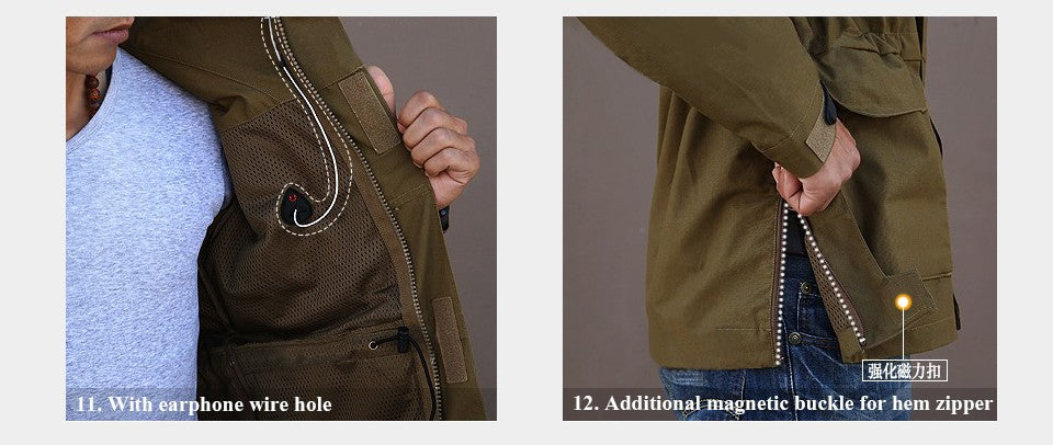 M65 UK US Army Clothes Casual Tactical Windbreaker Men Waterproof Flight Pilot Coat Hoodie Military Field Jacket Winter Autumn