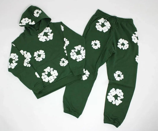 DENIM TEARS brand hot selling new fashionable cotton foam printed hoodie, European and American trendy men's sports suit