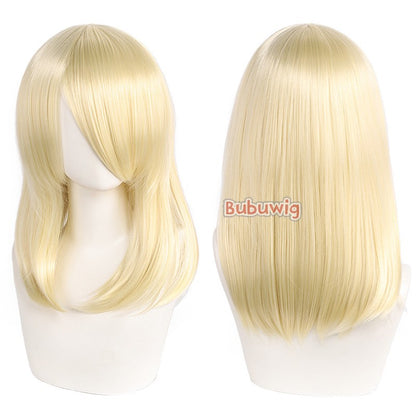 Bubuwig Synthetic Hair 30 Colors 40cm Long Straight Anime Fashion Lolita Cosplay Wigs Pure Color Blue Blonde Wig Heat Resistant