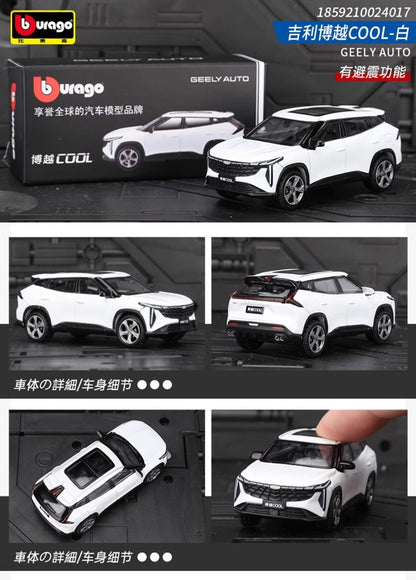 Bburago 1:64 Geely Atlas SUV Alloy Car Model Simulation Diecast Metal Miniature Scale Vehicle Car Model Collection Kids Toy Gift