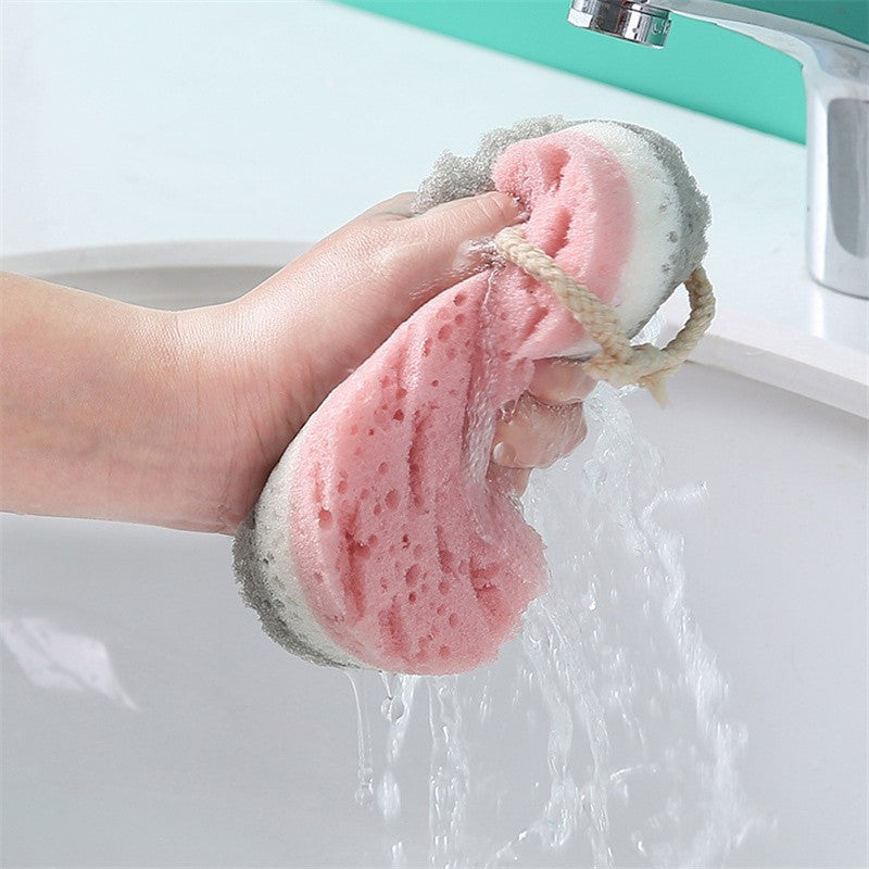 Sponge Bath Ball Shower Rub For Whole Body Exfoliation Massage Brush Scrubber Body Brush Sponge Brush Bathroom 1/2/3PCS