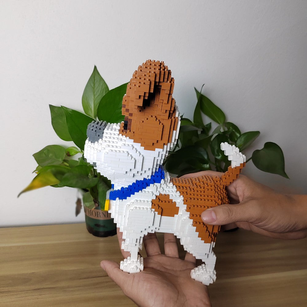 KNEW BUILT Modelo de Cachorro Dachshund Micro Mini Blocos de Construção Conjunto Brinquedos Educacionais Recreativos Presente para Amantes de Pets Peças de Decoração