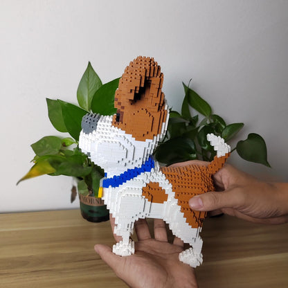 KNEW BUILT Modelo de Cachorro Dachshund Micro Mini Blocos de Construção Conjunto Brinquedos Educacionais Recreativos Presente para Amantes de Pets Peças de Decoração