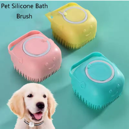 Multifunctional Bath Massage Brush for Dogs And Cats Soft Safety Silicone Puppy Grooming Tool Big Dog Cat Pet Accessories