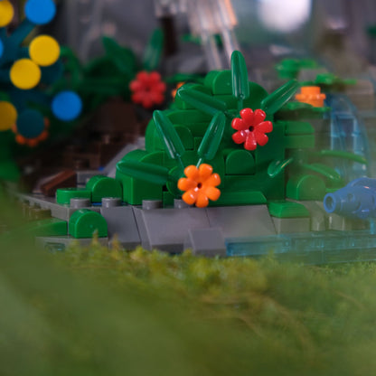 Blocos de Montar Floresta Tropical Criativos 755 Peças Modelo de Leão Animal Fofo para Zoológico Brinquedos de Montar Presente de Aniversário para Adultos e Crianças