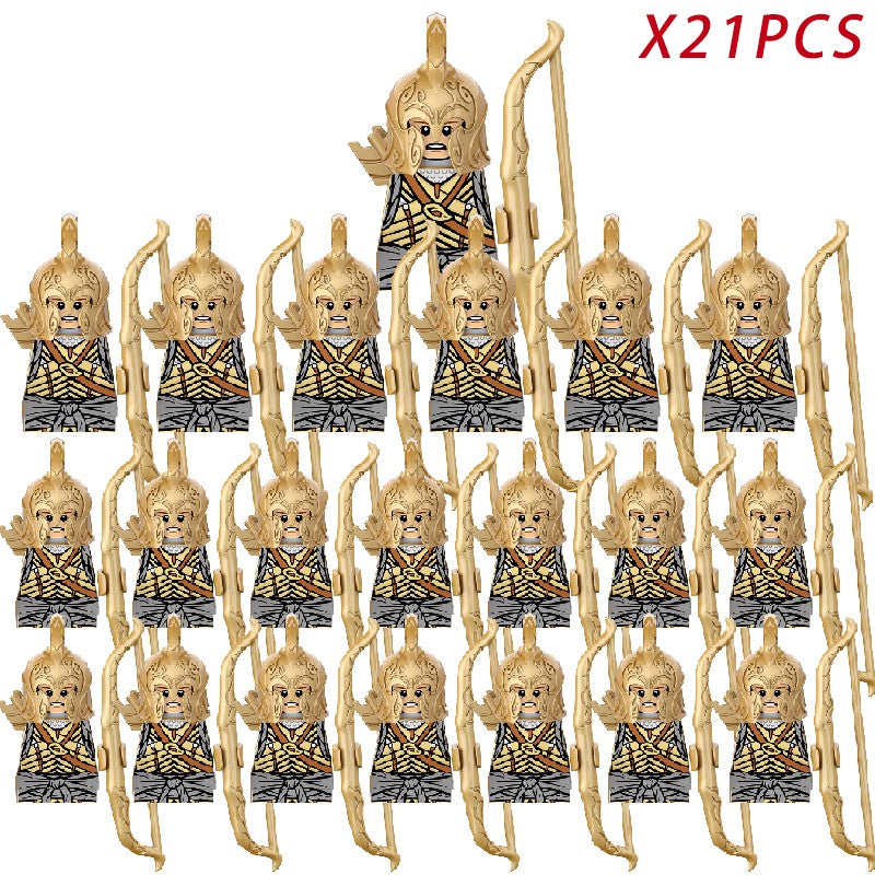 Lord of the Rings Elfos Orcs Exército Anões Rohan Mini Bonecos de Ação Blocos de Montar Brinquedos para Crianças Presente de Aniversário