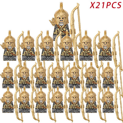 Lord of the Rings Elfos Orcs Exército Anões Rohan Mini Bonecos de Ação Blocos de Montar Brinquedos para Crianças Presente de Aniversário