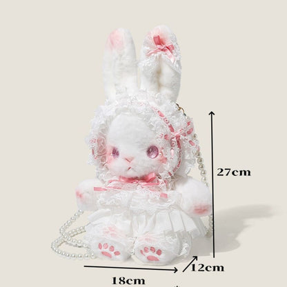 Kawaii Bunny Bag Princess Lolita Shoulder Bag Long-eared Rabbit Sweet Crossbody Bags