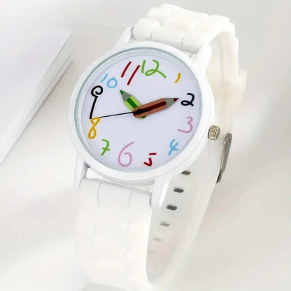 Ladies little fresh Jelly silicone pencil digital quartz watch for middle and high school simple leisure sports pointer watch