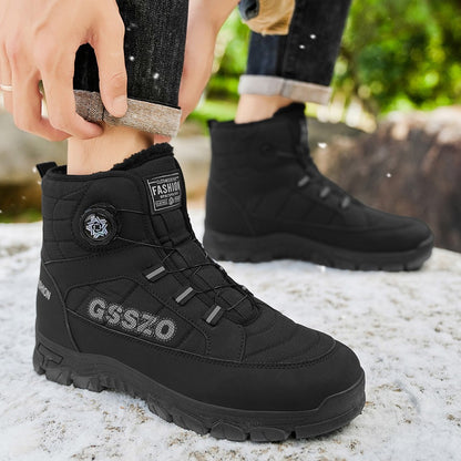 Winter New Swivel Buckle Fleece Waterproof Snow Boots Outdoor Non-slip and Wear-resistant