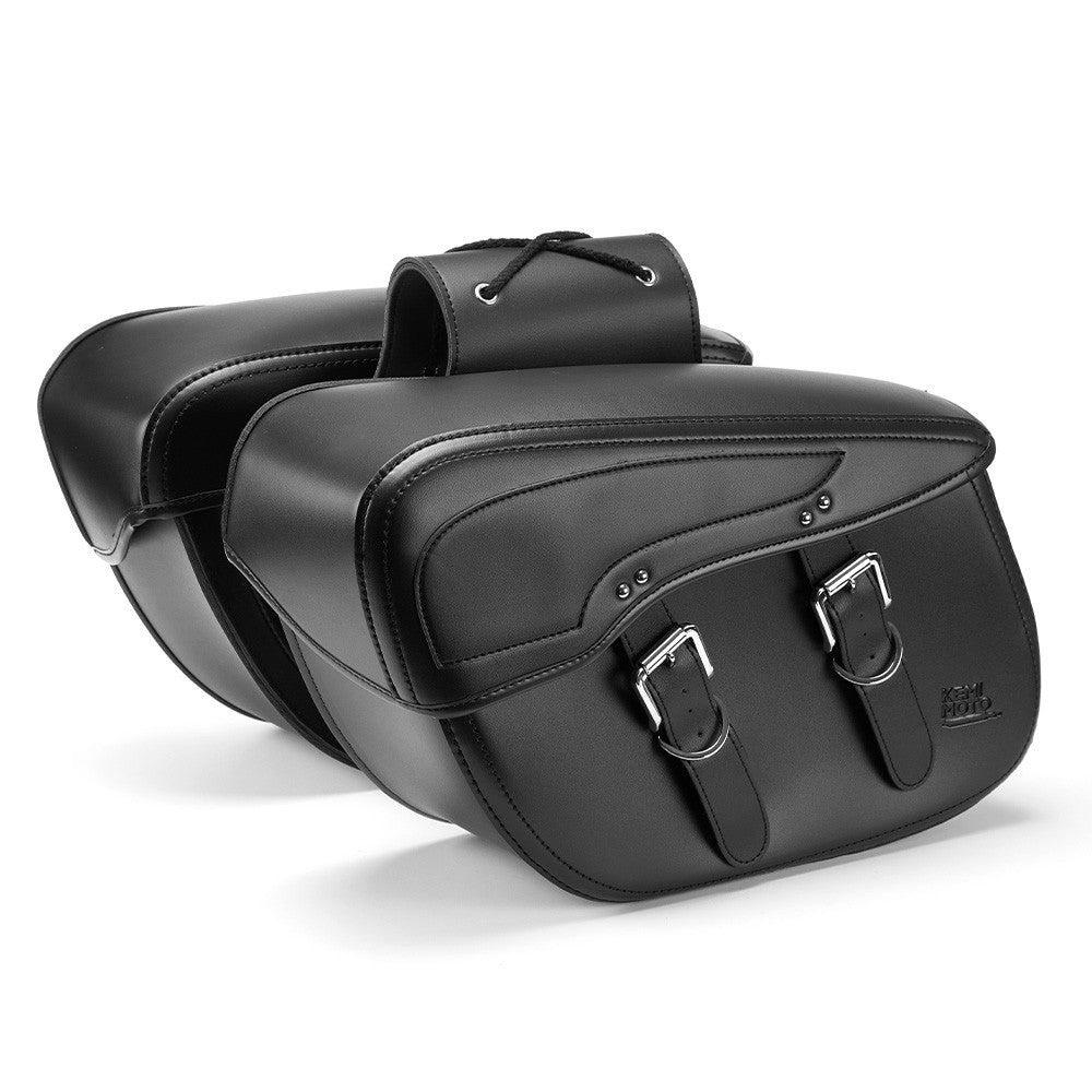 Motorcycle Saddlebag Waterproof Leather Side Saddle Bag Travel Luggage Storage Bag For Touring Sportster 883 For Kawasaki Vulcan