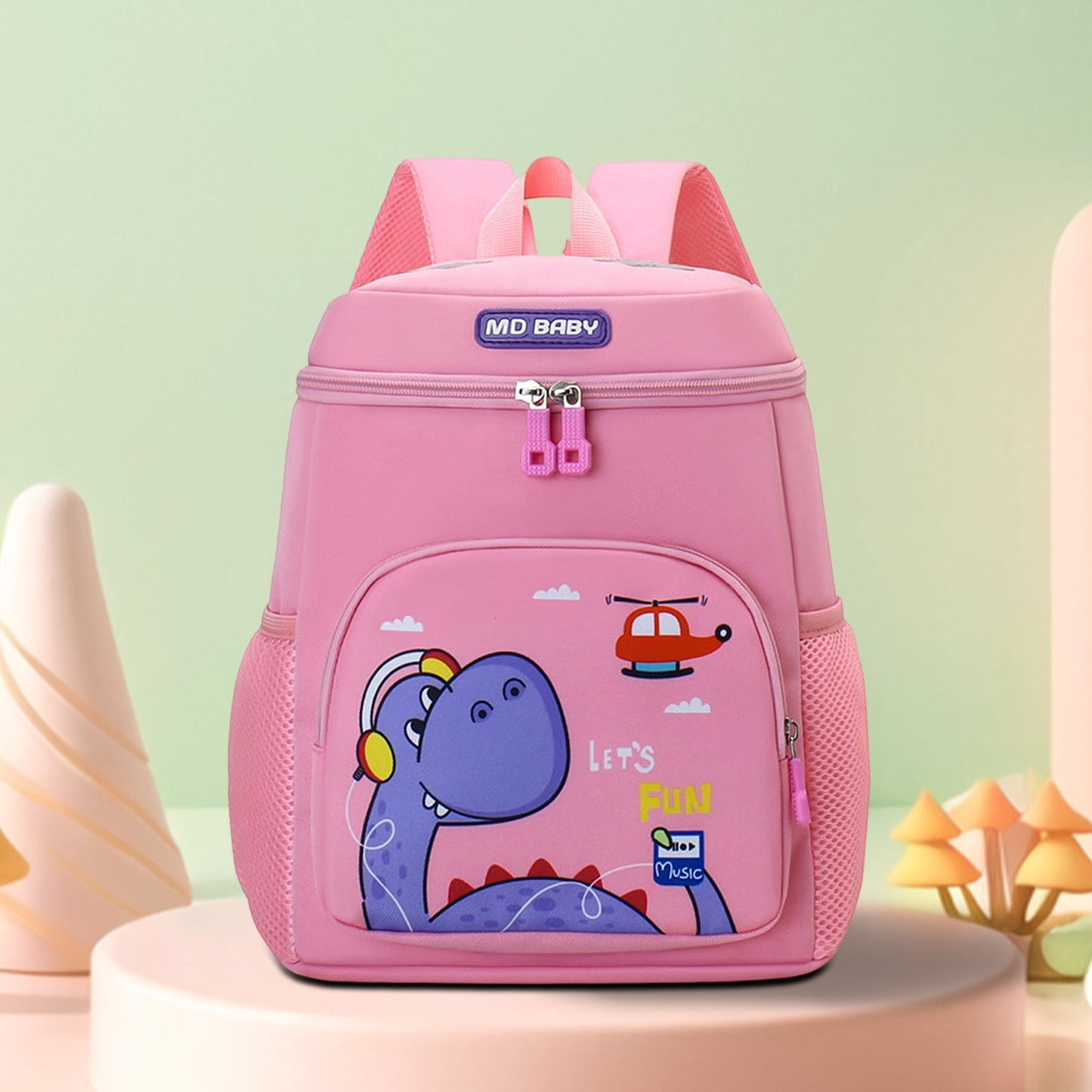 Mochila de Dinossauro Fofa para Crianças Meninos Meninas, Bolsas Escolares de Jardim de Infância para Pré-Escola de Desenho Animado