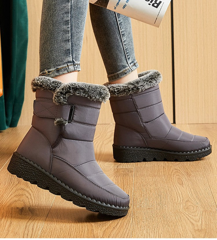 Boots Woman Fashion Winter Boots Women Winter Shoes Women's Snow Boots With Fur Super Warm Footwear Low Heels Middle Botas Mujer