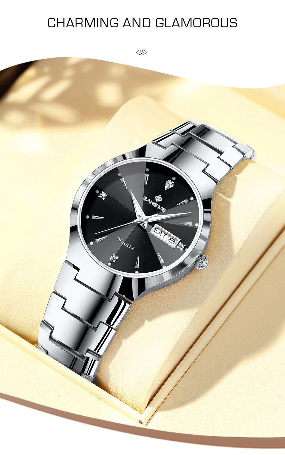 BANGWEI 2026 NEW Women's Watch Fashion Waterproof Luminous Elegant Weekly Calendar Exquisite women's quartz wrist watch reloj