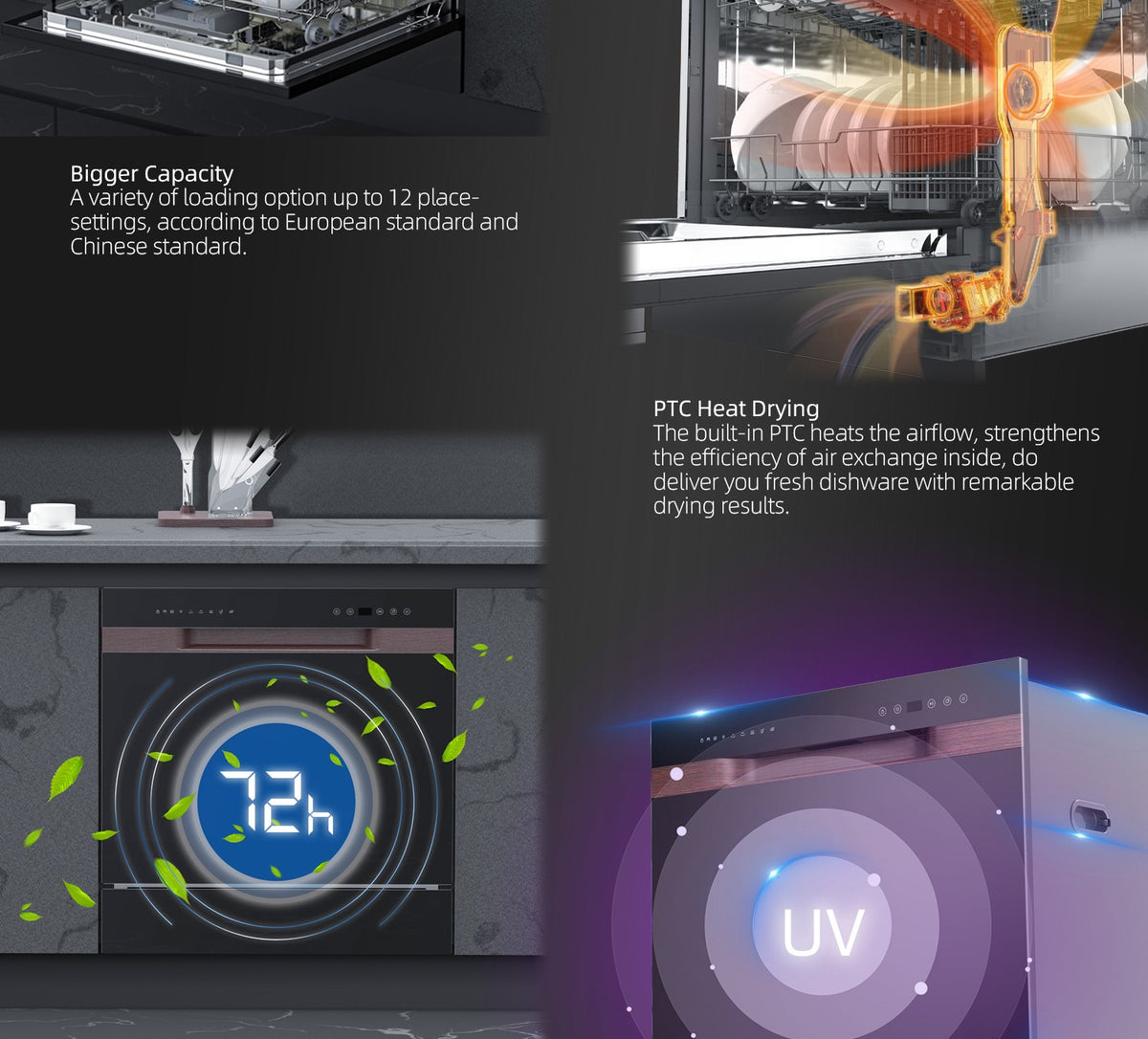 New Design Dishwasher Ultrasonic Smart  Dishwasher
