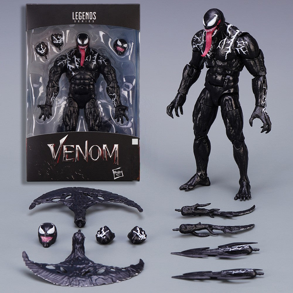 Venom AMAZING YAMAGUCHI legends Boneco de Ação Articulado Modelo de Estátua com Rosto Mutável Colecionável para Crianças Presente Brinquedo