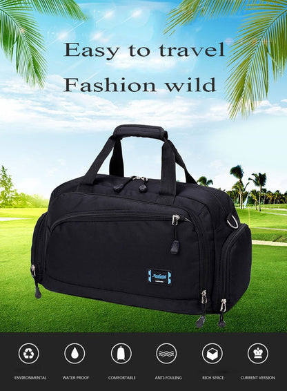 Unisex Waterproof Nylon Travel Handbag Men Weekend Shoulder Bags Vintage Casual Duffel Weekend Bag Women Overnight Packing Cubes