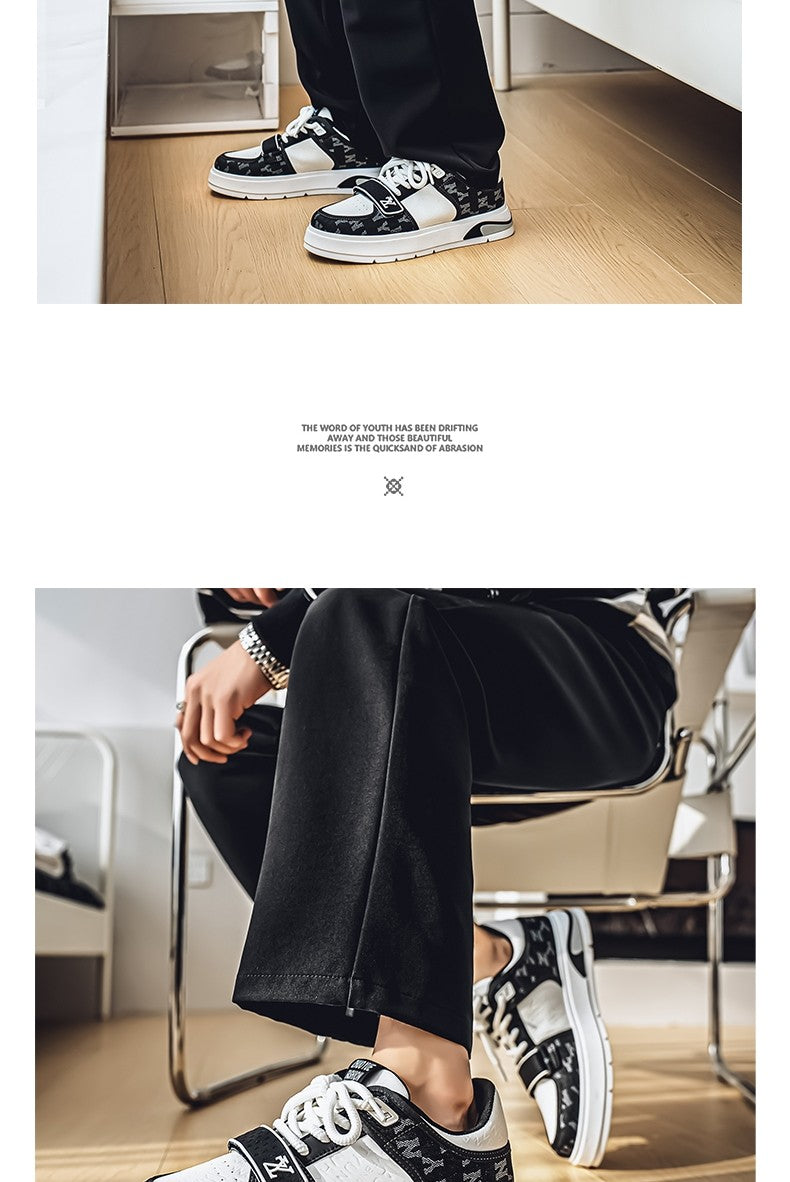 Tênis Masculino Azul da Moda 2025 Calçados Streetwear Hip Hop Tênis Casual Primavera Skate Tênis de Grife de Luxo Masculino