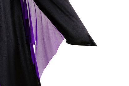 Halloween Costume Cartoon Maleficent Cosplay Dress Fancy Witch Disguise Robe Carnival Devil Queen Dot Tulle Frock