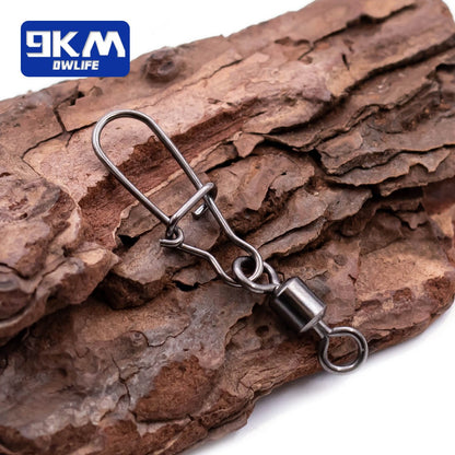 Giradores de Encaixe Duo-Lock 50~200 Peças Girador de Pesca Encaixe de Aço Inoxidável Latão Água Salgada Conectores de Barril Rotativo para Pesca
