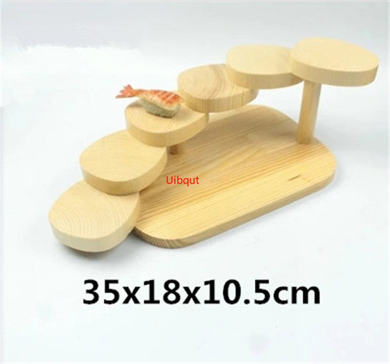 Ponte de Madeira Japonesa Barcos de Sushi Pinheiro Criativo Prato de Sushi Sashimi Bandeja Utensílios de Mesa para Sushi Decoração Ornamento