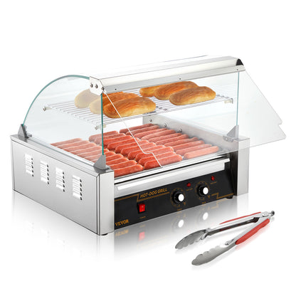 SucceBuy 5/7/11 Rods Commercial Hot Dog Roller Electric Sausage Maker Barbecue Grill Machine for Camping Party Home Appliance