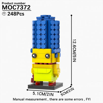 MOOXI Simpson Brickheadzed Kit de Montagem para Diorama DIY Modelo de Blocos de Construção para Adultos Conjunto de Brinquedos Infantis MOC Bricks Presente Montessori