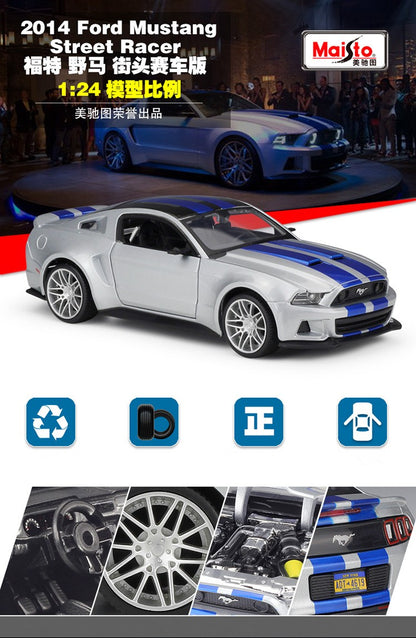 Maisto 1:24 Street Racing Versão Ford Mustang 2014 Liga Modelo de Carro em Escala Diecast Metal Coleção Estática Carro de Brinquedo Infantil Presente