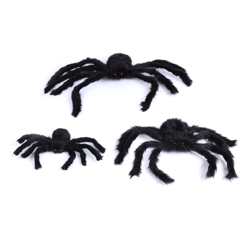 30cm/50cm/90cm/150cm/200cm Extra Large Plush Black Spider Outdoor Home Bar Party Haunted House Horror Props Halloween Decoration
