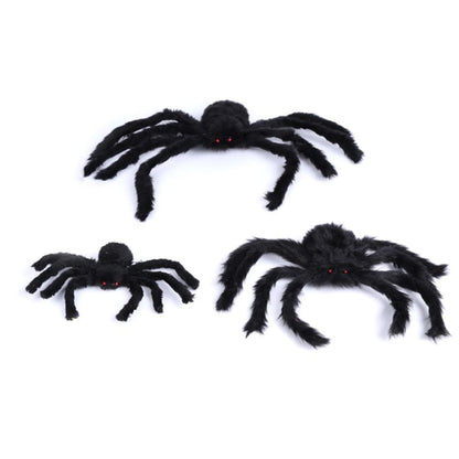 30cm/50cm/90cm/150cm/200cm Extra Large Plush Black Spider Outdoor Home Bar Party Haunted House Horror Props Halloween Decoration
