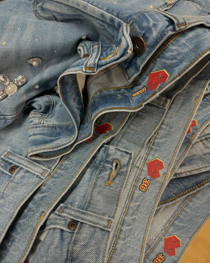 Y2K Gothic Diamond Cross Embroidery Denim Shorts American Retro Blue Gym Shorts Rhinestone Streetwear Hip Hop Men Women Jorts