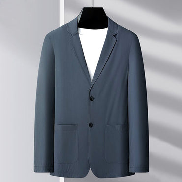 New Summer Man Thin Breathable Blazers Jackets Solid Business Casual Suits Coats Male Slim Elastic Blazers Jackets Clothing 4XL