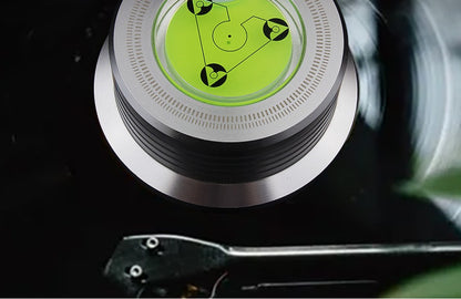 50Hz LP Toca-Discos de Vinil Universal para Discos de Música Estabilizador de Toca-Discos de Liga de Alumínio com Acessórios de Nível e Braçadeira de Peso