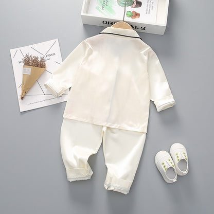 Conjunto de Roupas de Bebê Primavera Outono Meninos Pijama Infantil Camisa Manga Longa Calça 2 Peças/Conjuntos Roupa de Dormir para Crianças Fantasia Infantil