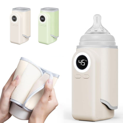 4-in-1 Baby Bottle Warmer Digital Display Constant Temperature Milk Warmer Wireless Rapid Warming Nighttime Milk Warmer Travel