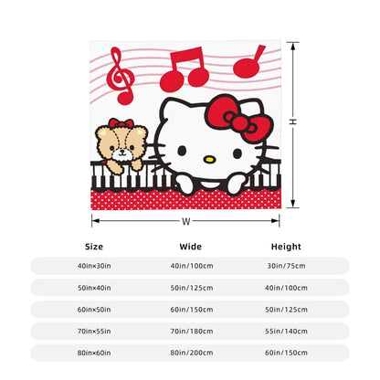 Hello Kitty Passeia de Bicicleta Pelúcia Cobertores Ótimas Mantas para Sofá Cama Sala de Estar 150*125cm Colcha
