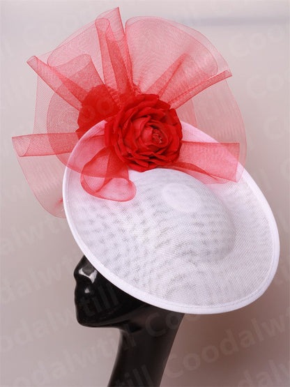 Fascinator Feminino Azul Marinho Chic Chapéu Elegante para Royal Ascot Millinery Noiva Casamento Coquetel Acessórios de Cabelo Véus e Acessórios para Cabeça