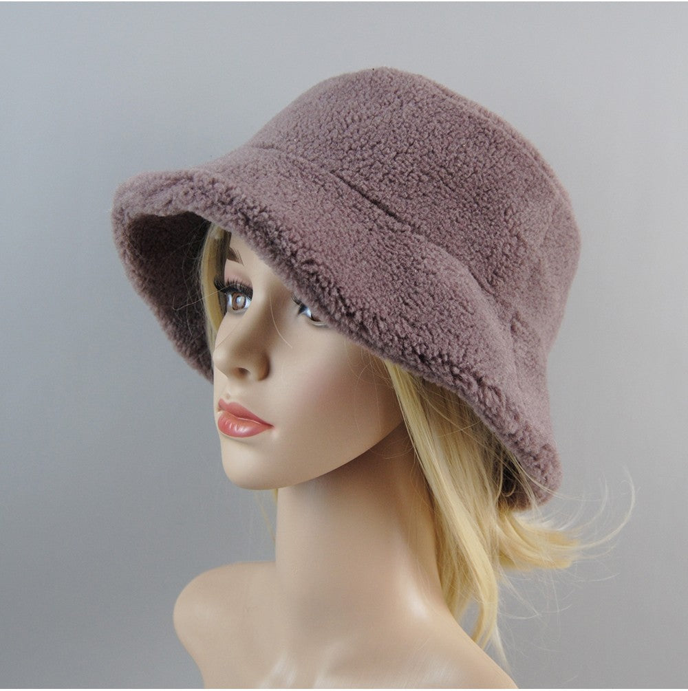 Chapéu de Pele de Carneiro Shearling Partículas Chapéus Femininos Inverno Quente Clássico Luxuoso Bonés de Alta Qualidade Chapéu Feminino Moda Novo Design Chapéu de Balde