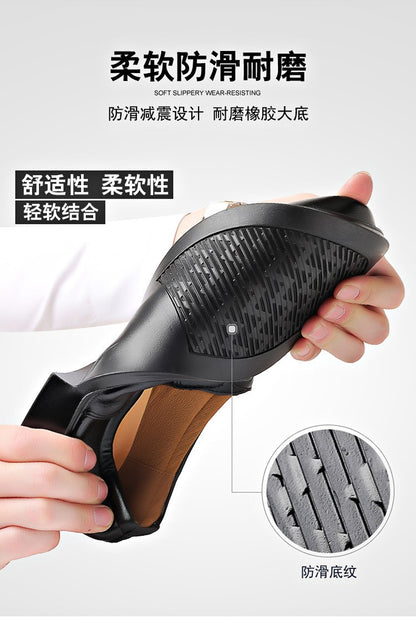 Mens Formal Leather Shoes Slip on Dress Wedding Casual Flats Luxury Walking Oxfords Office Work Zapatos Para Hombre Plus Size