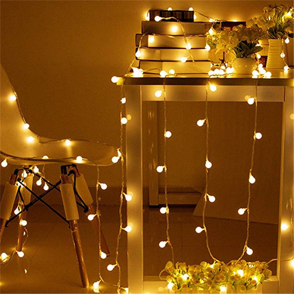 5M 10M 20M 30M 50M Cherry Balls LED Fairy String Lights  220V 110V Operated Wedding Christmas Outdoor Room Garland Decoration
