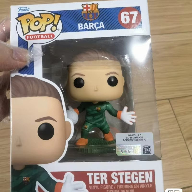 Funko Pop Series Official Genuine Action Doll Model  Ter Stegen Raphinha Gavi Pedri Xavi Q Version Vinyl Sculpture Dolls Gift