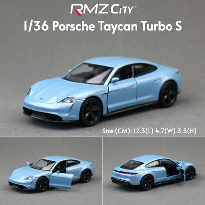 1/36 Porsche 911 GT3 918 Spyder Taycan Carro de Brinquedo de Corrida Modelo RMZ CiTY Metal Fundido Miniatura Coleção Presente Para Meninos Crianças