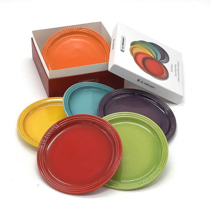 Conjunto de Pratos de Cerâmica Le Creuset Cool Color Resistente a Altas Temperaturas 18cm/23cm Prato de Flor Louça de Cozinha e Mesa