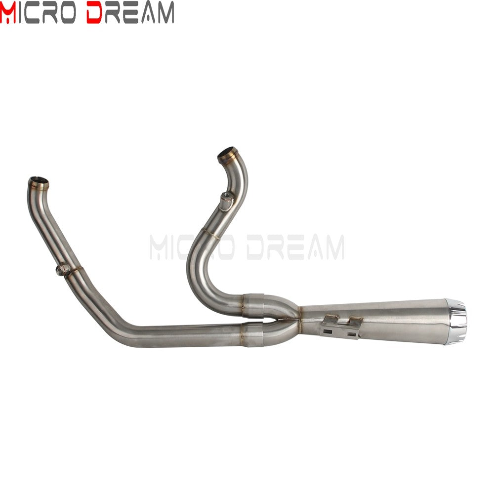 2 into 1 Motorcycle Engine System Pipe Slip on Exhaust Mufflers For Harley Street Glide ST FLHXST EFI FLHX Special FLHXS 2017-25