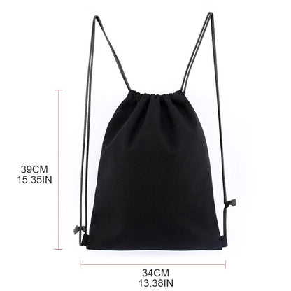 Saco de Cordão Simples Mochila Esportiva para Homens e Mulheres Sacola de Cordão Mochila de Lona de Algodão Respirável