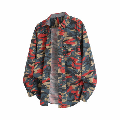 New Camouflage Cargo Shirt Men Cotton Multi-Pocket Camo Shirts High Quality Militar Overshirt Men Army Green Shirts Casual