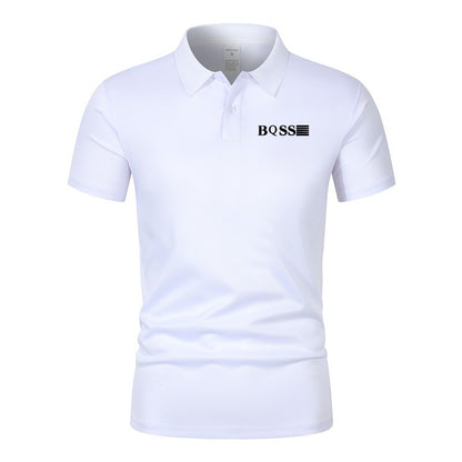 Men's Polo Shirt Printed Summer Collar Stripe Men's Short Sleeve Casual Breathable Lightweight Luxury Cool T-shirt