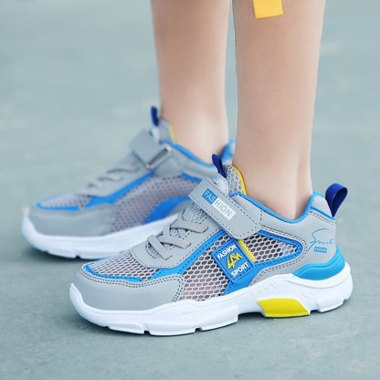 4 Color Kids' Breathable Mesh Sneakers Non-Slip School Sports Shoes for Boys Girls Lightweight Casual Walking Shoes