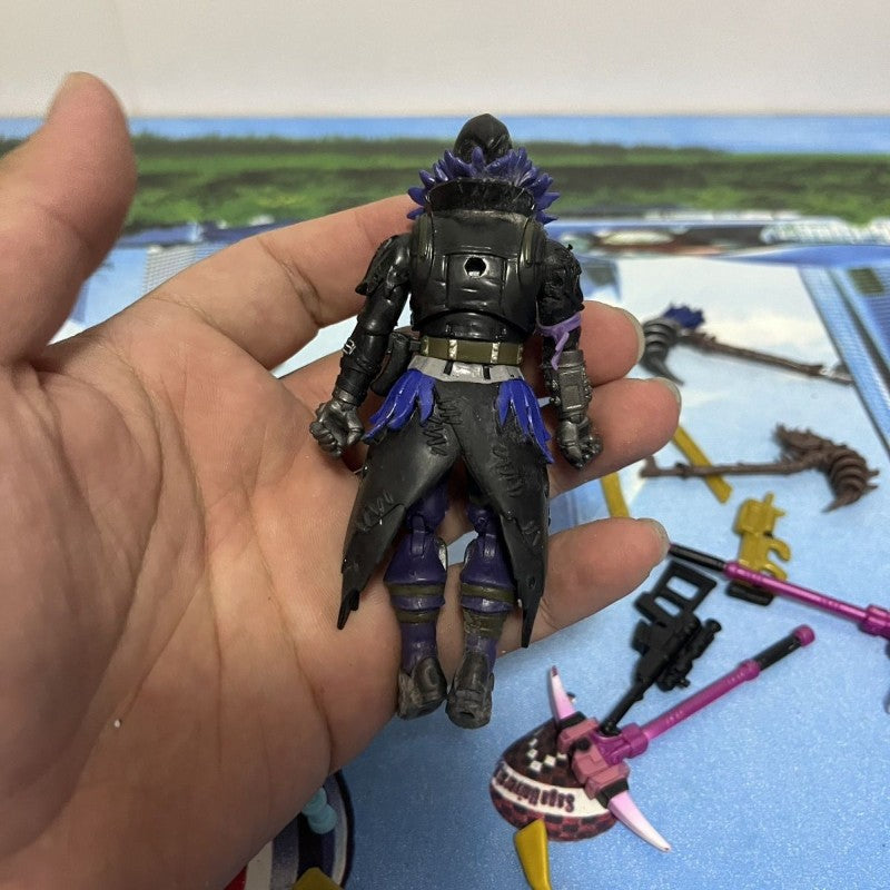 10cm Fortnite Action Figure Modelo Brinquedo Figura de Jogo Raven Articulações Móveis PVC Figuras Modelo Brinquedo Boneca Presente de Aniversário de Crianças Presente de Natal