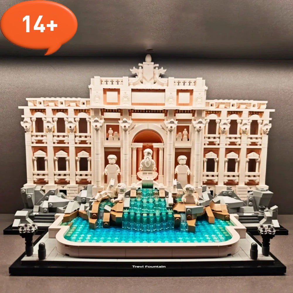 2025 Novo 21062 Bloco de Montar Fonte de Trevi Mundialmente Famosa Brinquedo de Montagem de Tijolos de Arquitetura Mundial para Presentes para Crianças Adultas